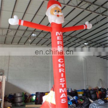 Top grade 6m high inflatable giant christmas santa claus air dancer, with blower for advertising