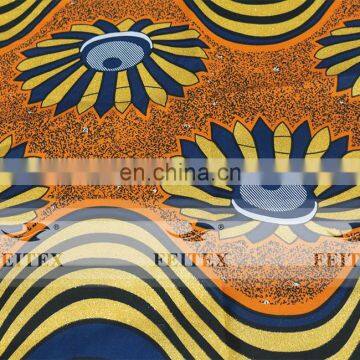 ODM Cheap Polyester Printed Fabric With Golden Powder or Silver Powder
