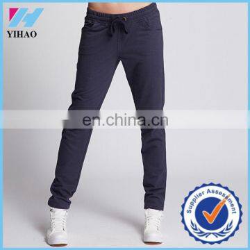 Yihao 2015 high quality women plain cotton training pants custom gym running long pants