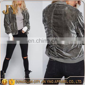 reversible wool fabric clothing new arrival pressed pleat on back slivery diamond velvet coat designer apparel china