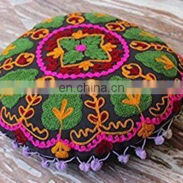 100% Cotton Fabric Round Multi Cushion Covers Hand Embroidery Maxican Stylish Cushion