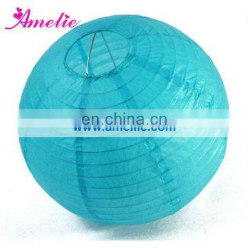 A03PL 12 inch Blue Round Paper Lantern