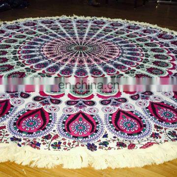 Indian printed tapestry wholesale mandala Yoga Screen Printed Tapestry Indian fabric Cotton tapestry