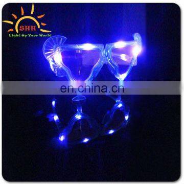 cup shape LED light up flashing sunglasses for party