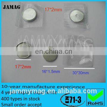 New Arrival D15x2 Snap Magnet Button With Plastic Cover