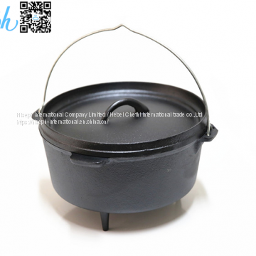 Hiseph Cast Iron Dutch Oven With 3 Legs With Handle HS-DL