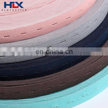 Factory Supply OEM Buttonhole Elastic for Apparel Child Children's Wear