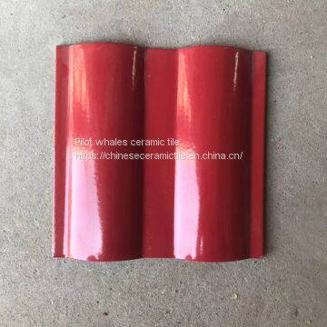 Roof Tile Clay Polished Chinese Waterproof Red Double Roman Tiles