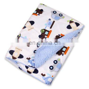 Lightweight Plush and Sherpa Backing Ultra-Soft Baby Swaddle Blanket, Crib Blanket, Receiving Blanket