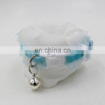 Cute Lace Elastic Band Bell Dog Collar photo-6