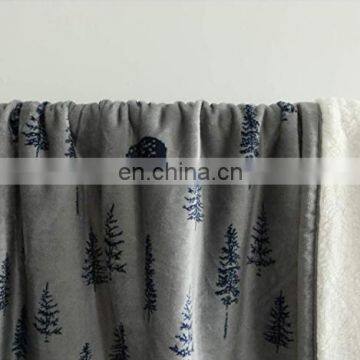 100% Polyester Sherpa Flannel Blanket Two Sides Brushed Cozy Fleece Throw photo-5