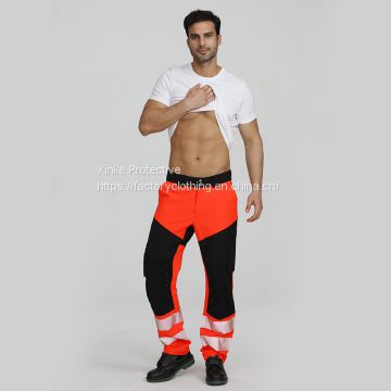 Men'S Safety Overalls Construction Work Pants With Reflective Tapes