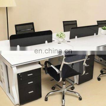 Used Office Partition Wall, Modern 4 Person L Shape Glass Partition Office Partition