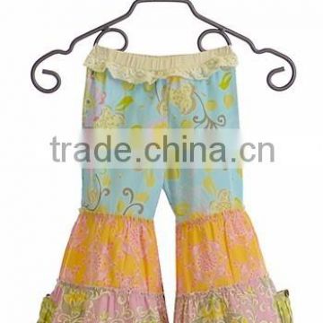 fashion designer pant ruffle leggings for kids girl summer