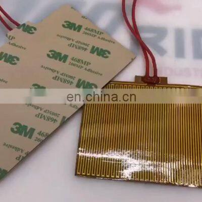 Customized shape and size Polyimide Kapton film heater with 3M back adhesive