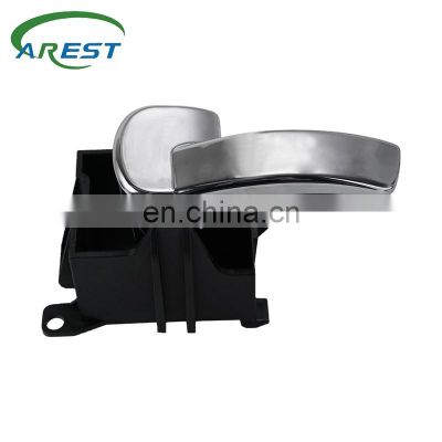 Carest Car Interior Door Handle ABS Nylon Front Left Side Door Handle Black+Silver for Nissan Navara D40 2005-2018