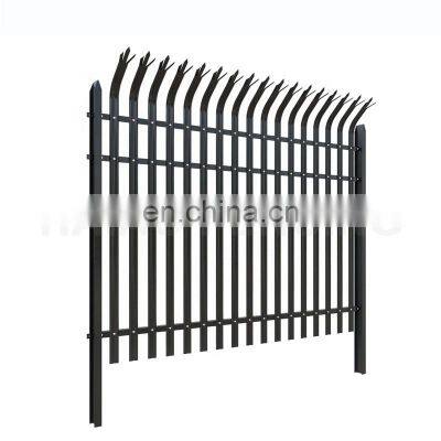 Haiao Fenicng Best Prices Palisade Fence Black Powder Coated with Curved Top