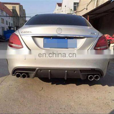 W205 Sport Styling Rear Bumper Diffuser With Exhaust Tips Fit for Mercedes W205 photo-3