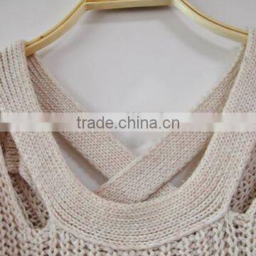 New Design Long Sweaters Crochet Vintage Pullover Loose Jumper Lady Sweater
