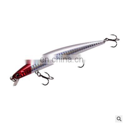 130mm 15g New Long Big Extremely Competitive Treble Hooks Seabass Minow Hard Fishing Lure photo-4