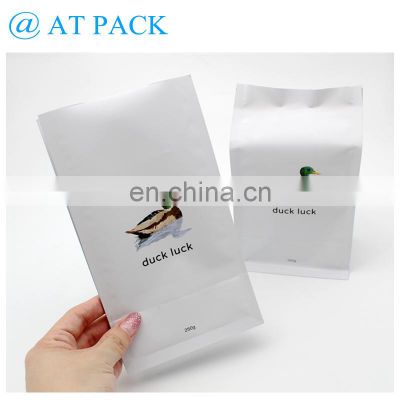 250g coffee bags custom printed flat bottom box pouch