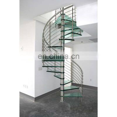 House stair carbon steel galvanized stainless steel rod railing design spiral stairs