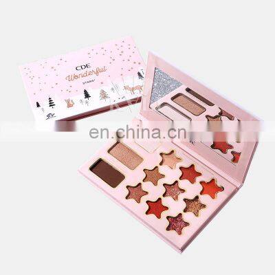 Magnetic Cardboard Palette Packaging High Quality 12 Colors Empty Makeup Pan Custom Design