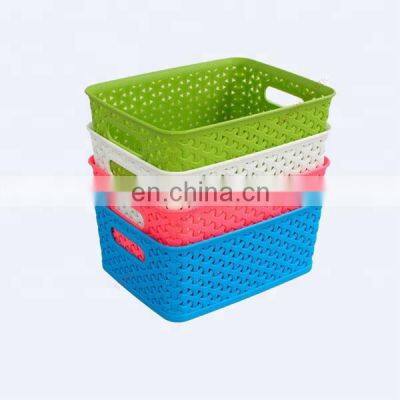 wholesale Cabinet Storage colorful stackable plastic basket tray