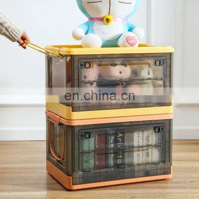 Wholesale Foldable Plastic Bin Transparent for Kids Outdoor Container With Lock Collapsible Kids Toys Storage Box Organizer photo-2