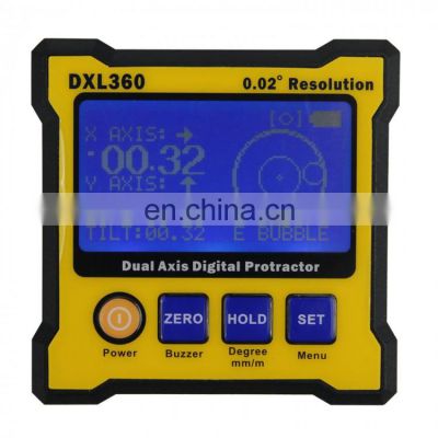 DXL360/DXL360S Magnetic Mini Inclinometer Angle Finder Resolution Dual Axis Digital Angle Protractor