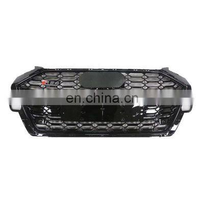 Front bumper grill with honeycomb grille ABS factory price for Audi S4 B9.5 A4L change to RS4 style black Sliver 2020+