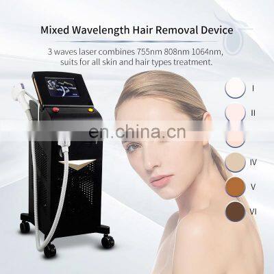 A-lma Laser So-prano Ice Titanium Diode Laser Hair Removal Machine Triple Wavelength 755 808 1064 Permanent Depilation Equipment photo-3