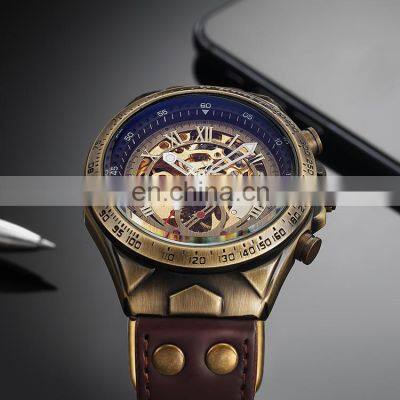 SHENHUA 9869 Luxury Automatic Mechanical Men Wrist Watch Leather Aanlog Display Automatic Mechanical Watch photo-5