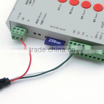 SD Card Recognizable DIY Color Changing Mode T-1000S Programmable LED Strip Controller Especially for Dream-color Changing Strip photo-6