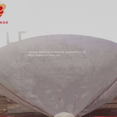 Large Carbon Steel conical head with white painted for Boiler Parts 5700mm*15mm