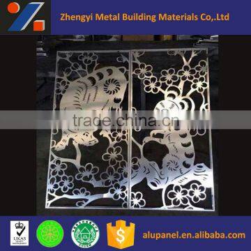 paper cut style aluminum panel with animals