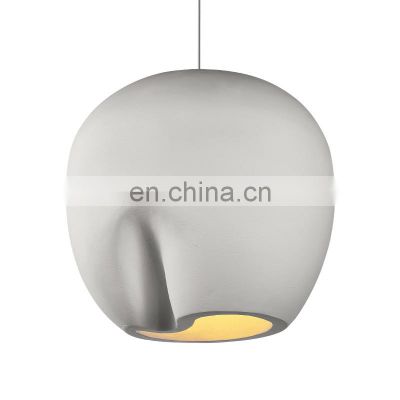 Modern home decor kitchen island small white concrete cement pendant light for restaurant