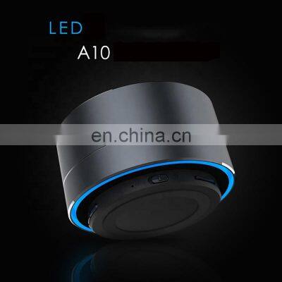 Factory Wholesale A10 FM LED Portable Mini Metal Blue Tooth Wireless Speaker photo-4
