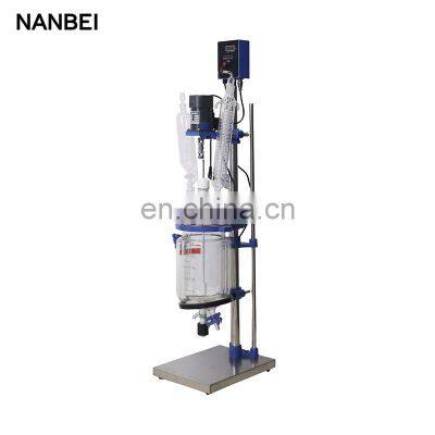 Lab chemical distillation device high borosilicate small jacketed glass reactor with CE