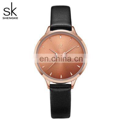 SHENGKE New Fashion Simple Style Temperature Change Color Women Watch Sunray Color Change Men Women Quartz Wristwatches photo-3