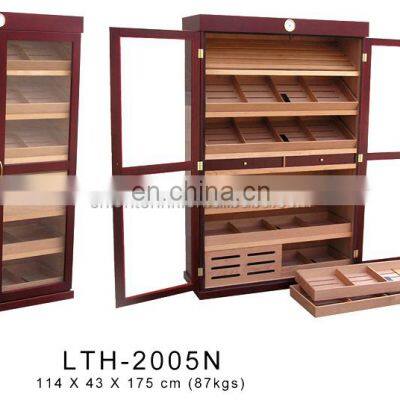 Humidity Large 4000 - 5000ct Customized Mahogany Spanish Solid Cedar Wood Cigar Humidor Two Door Cigar Cabinet photo-4