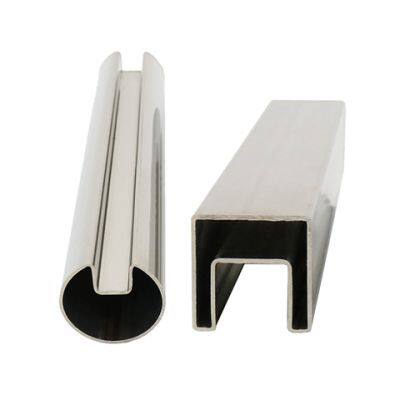 Stainless Steel Groove Tube Special-shaped Tube Custom Cutting Square Tube Single Groove Oval