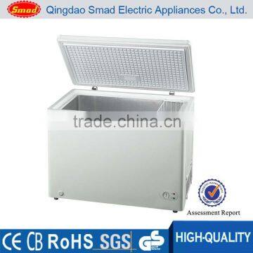 Household and commercial used 300 liter deep freezer with top open door