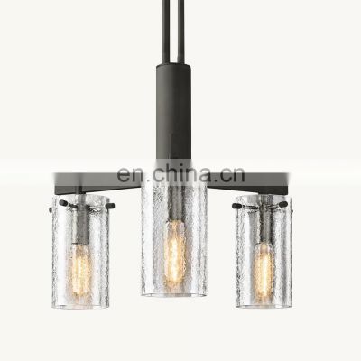 Hengzhi France Minimalist Design Blown Glass Lighting CHARLEROI TRIPLE PENDANT for Villa Home Indoor use