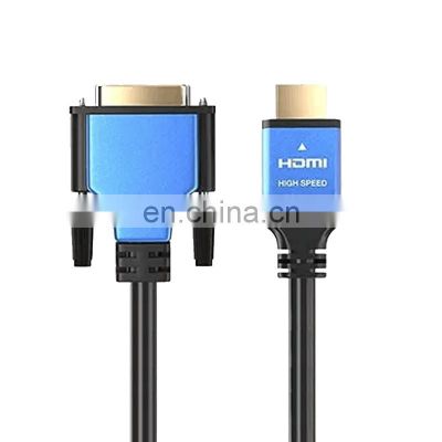 Wholesale Gold Plated HDMI DVI Cable Bidirectional DVI To HDMI Kablo Kabel Cable Cord HDMI To DVI Video Monitor Cable