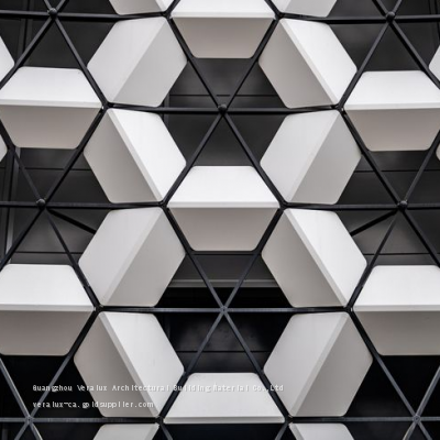 Aluminum 3D hyperbolic decorative panel, suitable for indoor and outdoor decoration