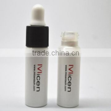 travel use 5ml white tubular glass dropper vial for essential oil,glass dropper vial with black dropper