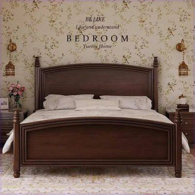 Solid Wood Bed Modern Simple 1.8M Double Bed photo-4