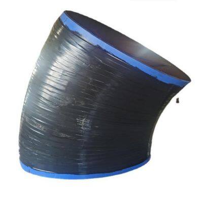 3PE anti-corrosion elbow outer PE inner EP anti-corrosion spiral pipe fittings epoxy coal asphalt resin inner plastic elbow