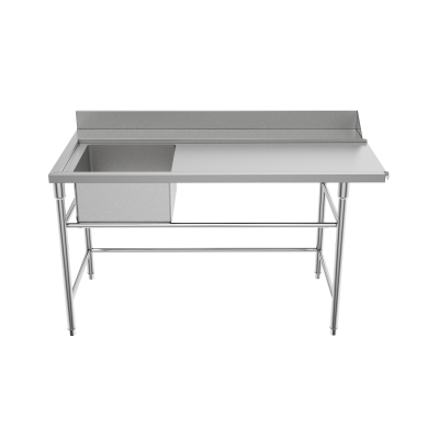 Commercial Kitchen or Restaurant WorktableIndustrial-Grade Working Table with Trash Collecting Hole